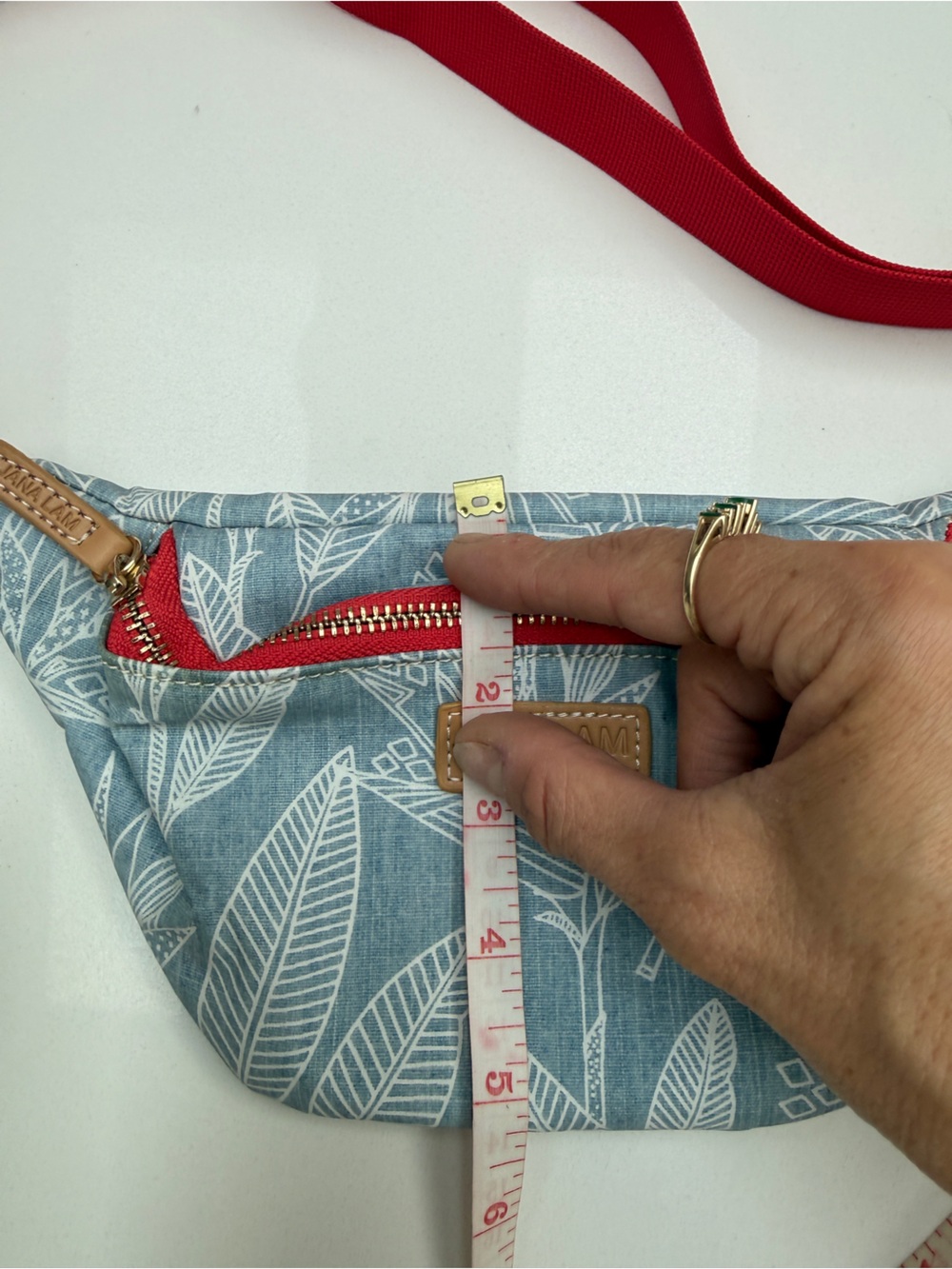 New Jana Lam Hawaii Fanny Pack - Blue Leaf Print - Picture 10 of 11